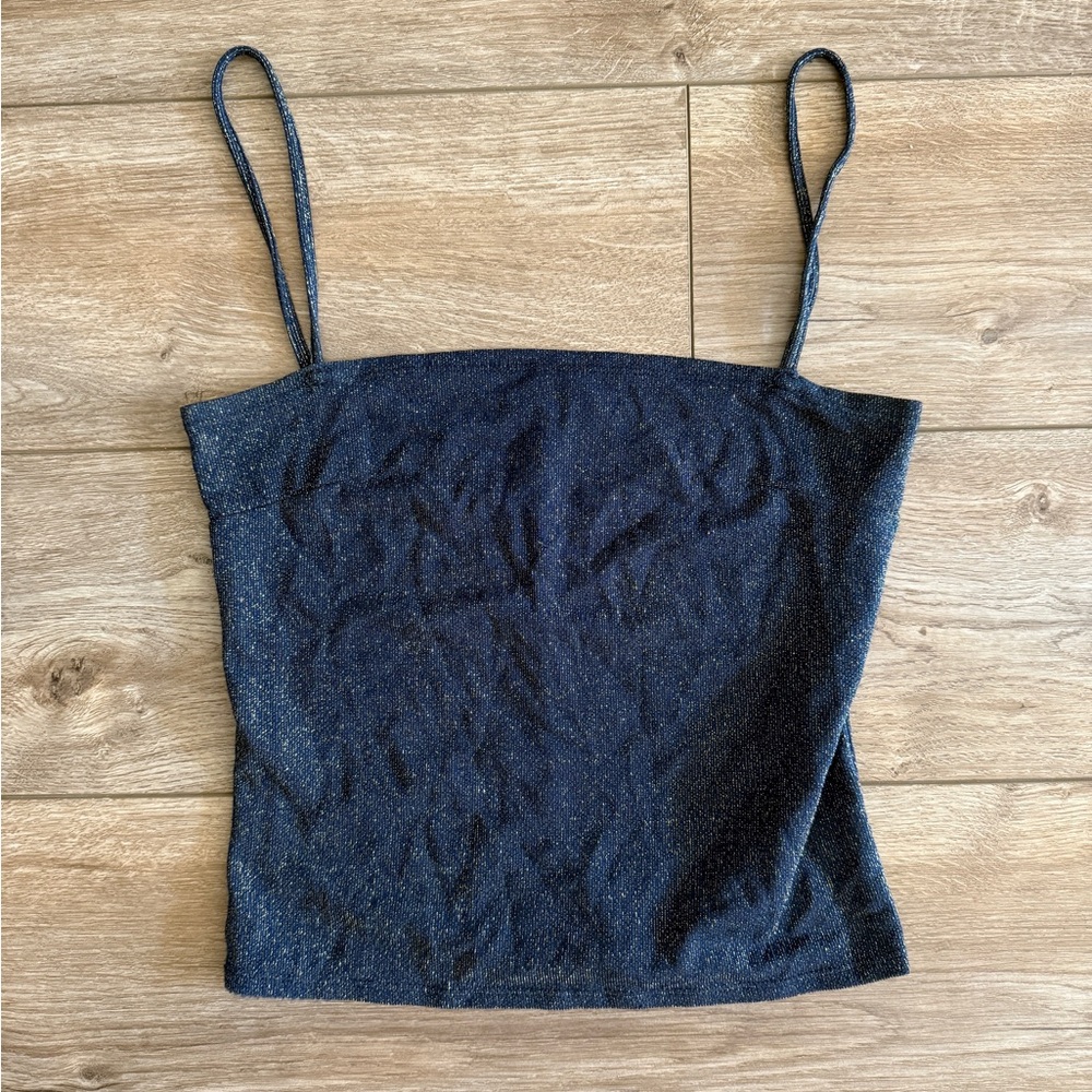 Reformation Sparkly Navy Camisole